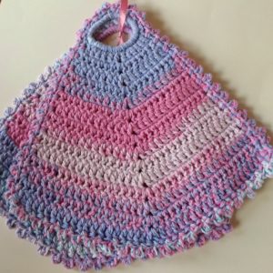 Oma's pannenlappen 'rút' roze/blauw